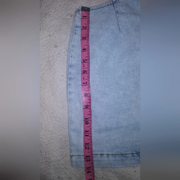 Denim Mini Skirt - NWT WeWoreWhat Cut Out Indigo Comfort Skirt - Picture 13 of 16